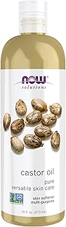 NOW Foods Solutions, Castor Oil, 100% Pure Versatile Skin Care, Multi-Purpose Skin Softener, 16-Ounce