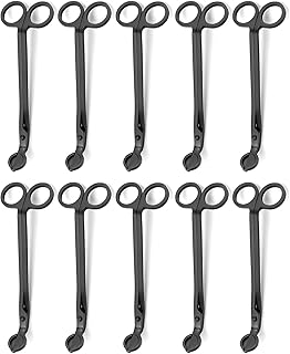 Aroparc 10PCS Candle Wick Trimmer Cutter, 7 Inch Bulk Wick Candle Accessories - Black