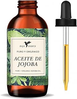 Baja Basics Pure Jojoba Oil for Skin 4 oz, Cold Pressed Moisturizer for Face, Body, Nails and Hair – Multi-Purpose Beauty Product – Vitamin E – Aceite de Jojoba Organico 100 Puro