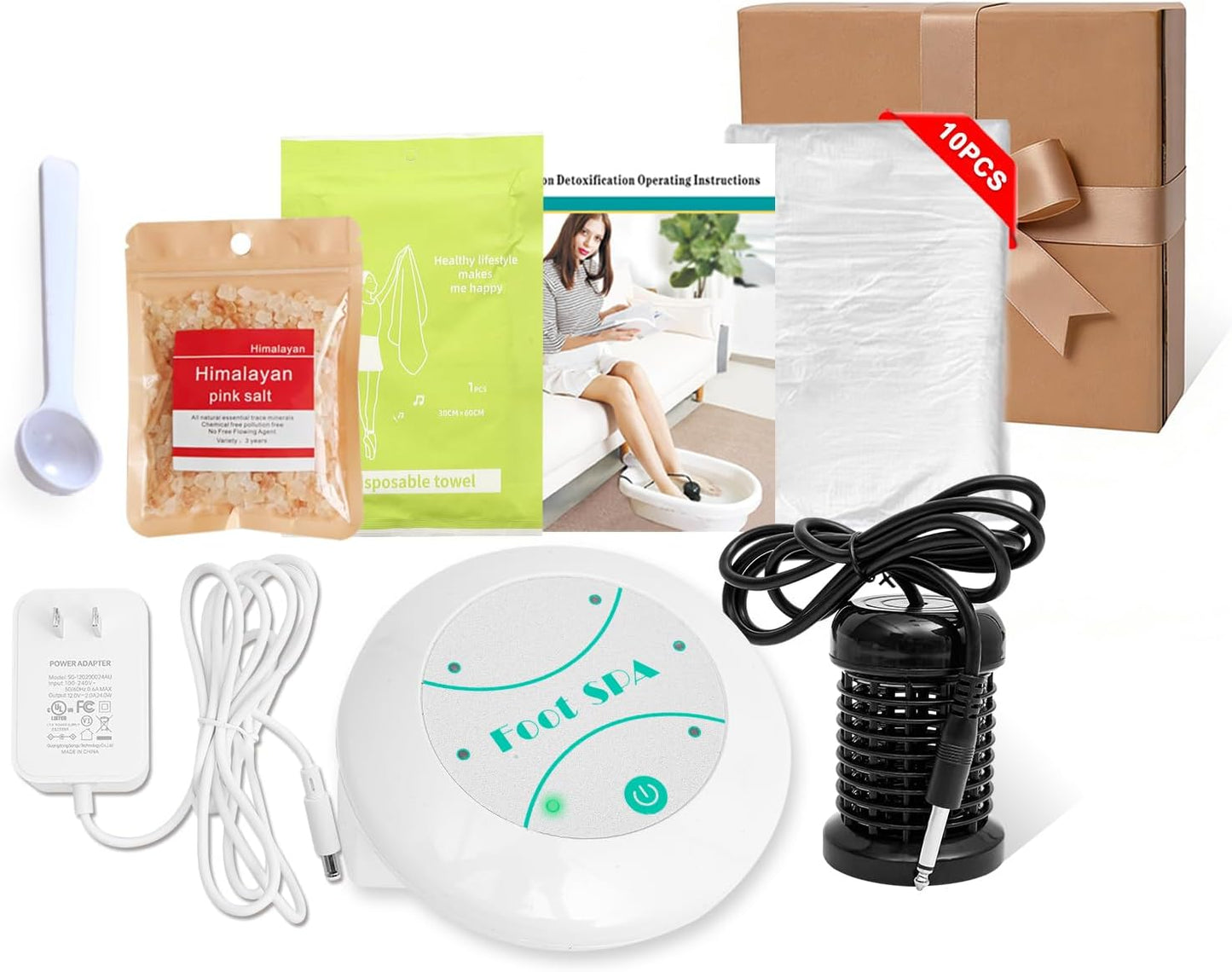 Ionic Foot Detox Machine Negative Ion Foot Bath Spa for Home Use Portable Toxin Removal Deep Cleanse Foot Spa Kit for Relaxation Tired Feet Relief