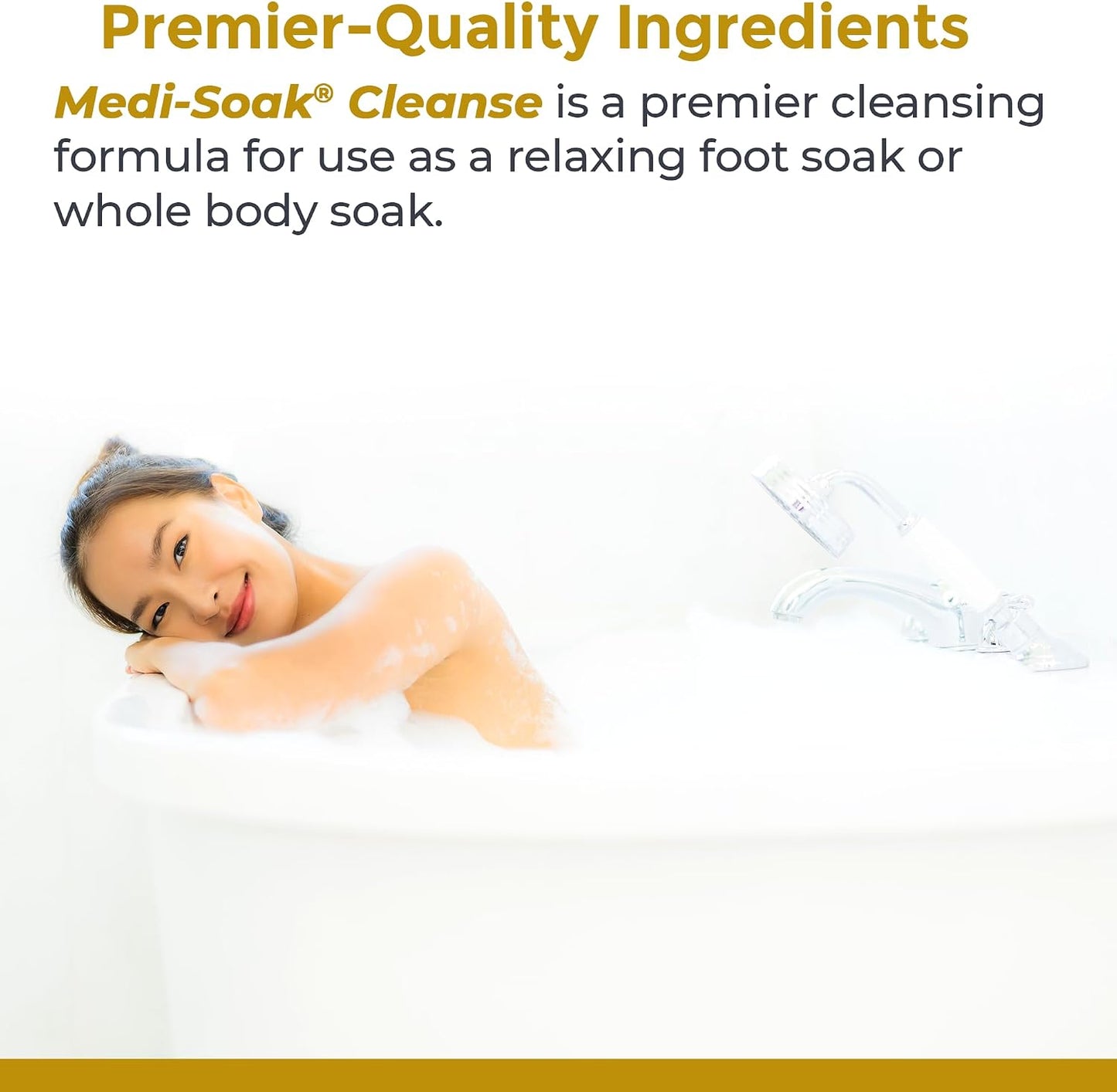 Premier Research Labs Medi-Soak - Bath Salts for Foot and Body Soak, Sea Salt Bath for Women and Men, Relaxing Mineral Bath Soak, Gentle Exfoliant, Organic, Vegan, No Added Fillers - 2 Lb