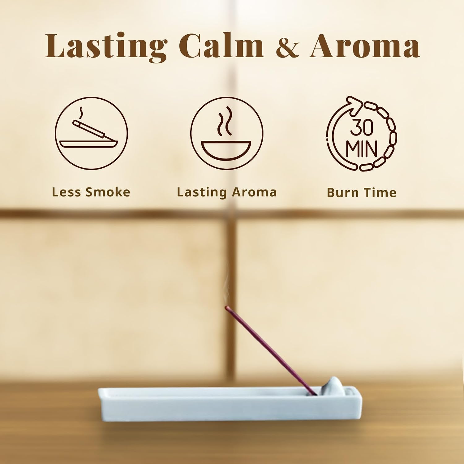 Hasegawa | Hasegawa Original Low Smoke Japanese Incense Sticks | Agarwood & Sandalwood Blend | No Synthetic Fragrances (Mini, A Blend Agarwood & Sandalwood)