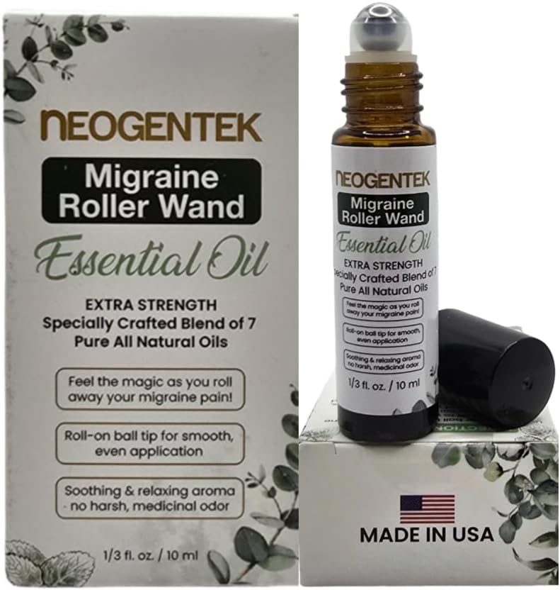 Migraine, Sinus Essential Oil Roller | Crafted Blend of 7 Powerful Essential Oil | Natural Comfort & Relaxation – Aromatherapy Roll-On for Headache, Sinus 10ml