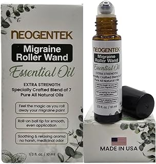 Migraine, Sinus Essential Oil Roller | Crafted Blend of 7 Powerful Essential Oil | Natural Comfort & Relaxation – Aromatherapy Roll-On for Headache, Sinus 10ml