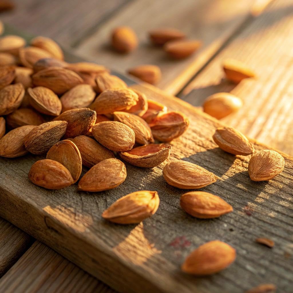Organic Traditions Apricot Kernels, Organic Apricot Seeds, Sundried Sweet and Bitter Taste, Vegan, Source of Vitamin B17, Non GMO, Whole Foods Delivery, Plant Based for Snacking and Blending, 16 oz