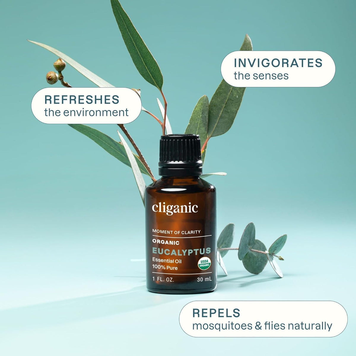 Cliganic Organic Eucalyptus Essential Oil for Diffuser