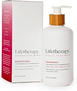 Lifetherapy 3-in-1 Body Wash, Bubble Bath & Hand Wash, Empowered Fragrance - Lightweight for Sensitive Skin - Nourishing Daily Cleanser - Vegan Gluten Free, Paraben Sulfate & Phthalate Free 12oz