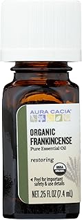 Aura Cacia, Essential Oil Frankincense Organic, 0.25 Fl Oz