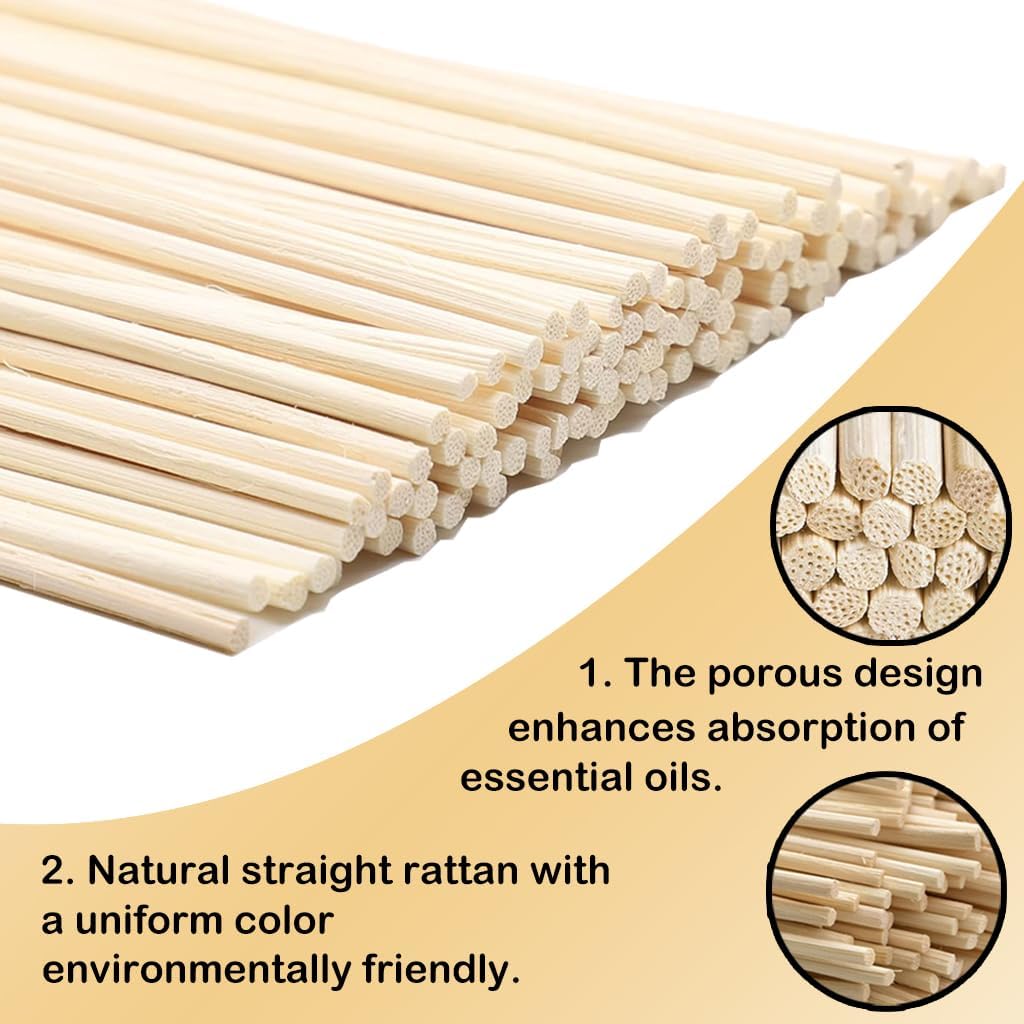 42PCS Reed Diffuser Sets | Natural Rattan Flower Reed Fragrance Diffuser Set | Fragrance Diffuser Replacement Rattan Sticks | Home Decor