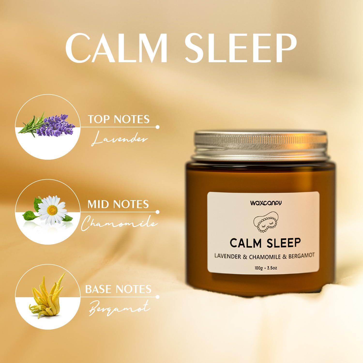 Scented Candle Gift Set, Soy Candles for Women, Sleep Candles for Home Scented, 2 Pack Aromatherapy Candle for Relaxing, Sleep, Stress Relief & Home Decor