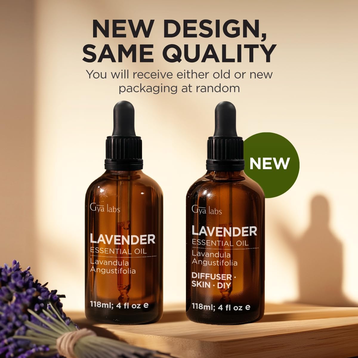 100% Pure Lavender Essential Oil - 4 Fl Oz - Lavender Oil for Hair, Skin, Diffuser, Aromatherapy & DIY Candle Making Scent