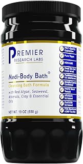 Premier Research Labs Medi-Body Bath - Bath Salts, Dead Sea Salts for Soaking, Bathing, Relaxing Bath Soak Enriched with Minerals & Botanicals to Remove Toxins - 19 oz