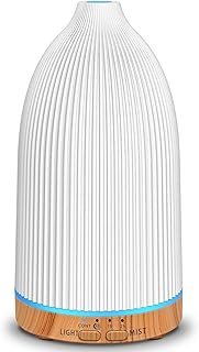 URPOWER 150ML Essential Oil Diffusers for Home, Ultrasonic Aromatherapy Diffuser with 7 Color Changing Lights, Timer & Auto Shut-Off, Scent Diffuser for Bedroom, Office, Yoga