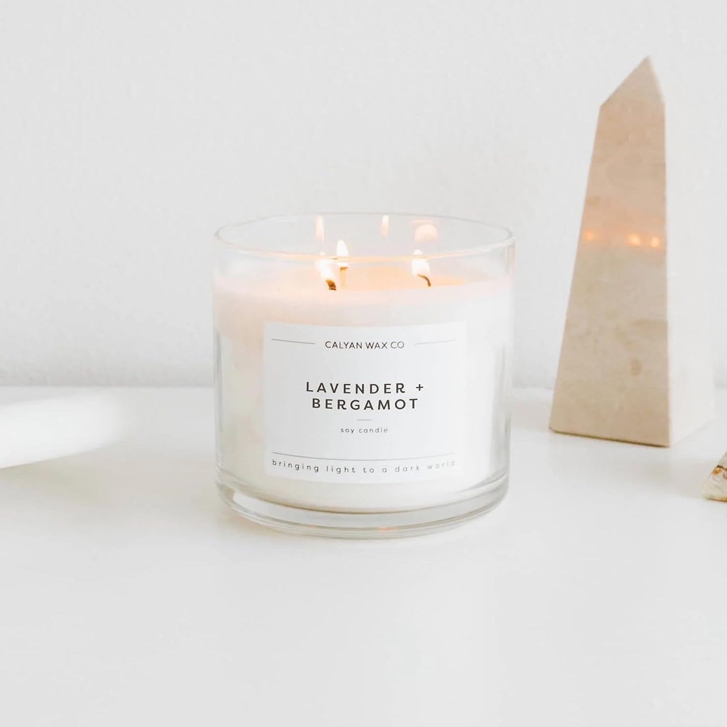 Calyan Wax Co. Everyday 3 Wick Scented Candle Gift Set - 4 Luxury Scented Candles - 43 Hour Burn - 3 Wick Clean Soy Wax Candles - Long Lasting Large Glass Jar Candle for Home - 14.9oz