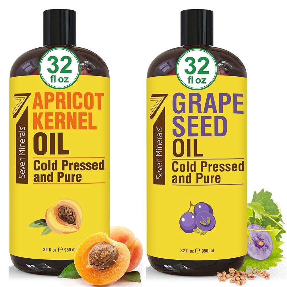 Seven Minerals Pure Apricot Kernel Oil & Pure Grapeseed Oil