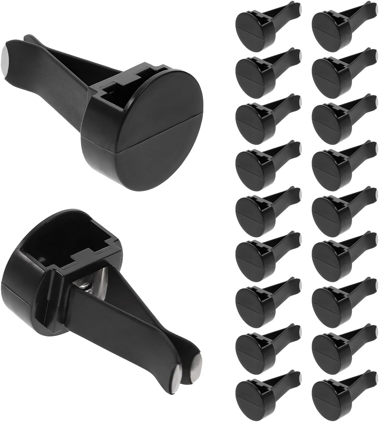 20 PCS Car Metal Air Vent Clips, Auto Air Conditioner Outlet Clip with Round Plastic Slot Head, DIY Freshener Perfume Vent Clamp Replacement for Vehicle Office Home