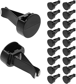 20 PCS Car Metal Air Vent Clips, Auto Air Conditioner Outlet Clip with Round Plastic Slot Head, DIY Freshener Perfume Vent Clamp Replacement for Vehicle Office Home