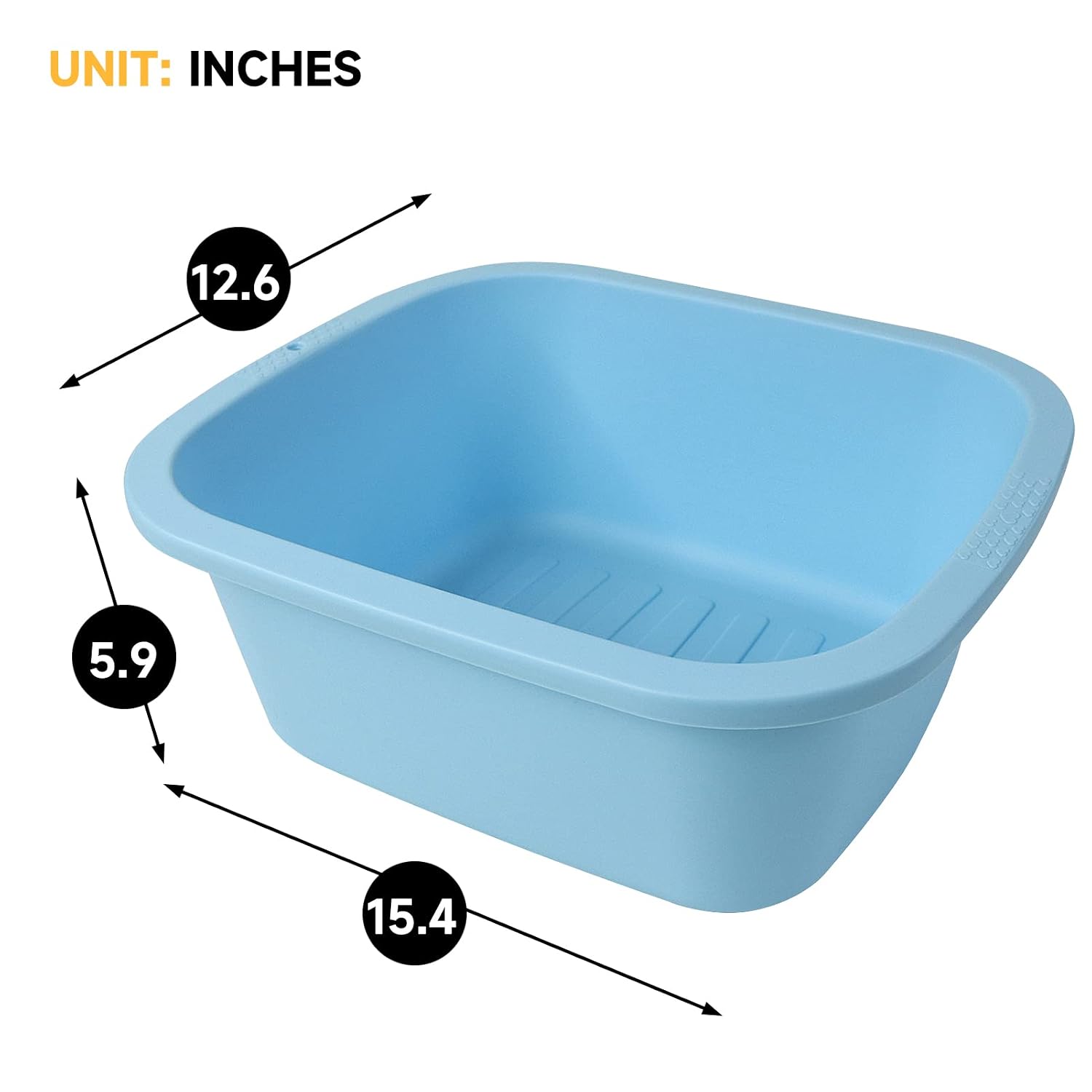 Foot Soaking Bath Basin, Large Size Feet Massager Tub, At Home Spa Pedicure Treatment, 2 Pack Green&Blue