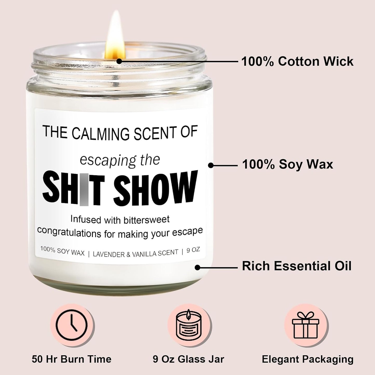 Younift Sarcastic Candles, Going Away, Goodbye, Farewell Gifts for Coworkers - Retirement, Coworker Leaving Gifts for Women, Men - Leaving Job, Moving Away Presents for Friends, Boss, Work Bestie