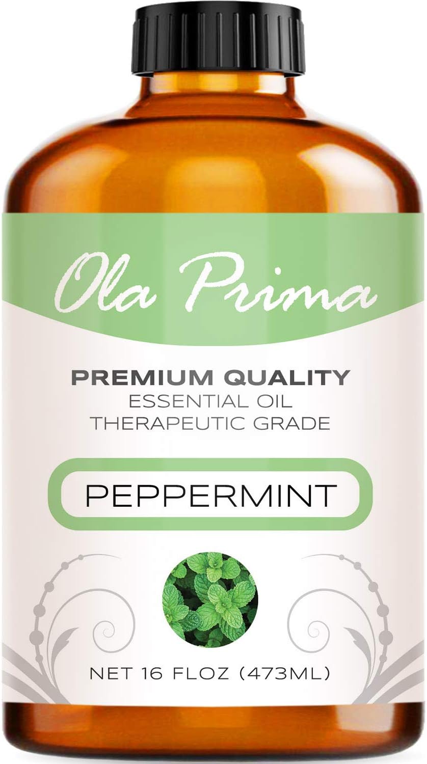 Ola Prima Essential Oil Peppermint 16 oz for Diffusers and More