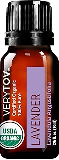 Premium USDA Organic Lavender Essential Oil - 100% Pure Natural Undiluted, for Aromatherapy Diffuser, 10ml