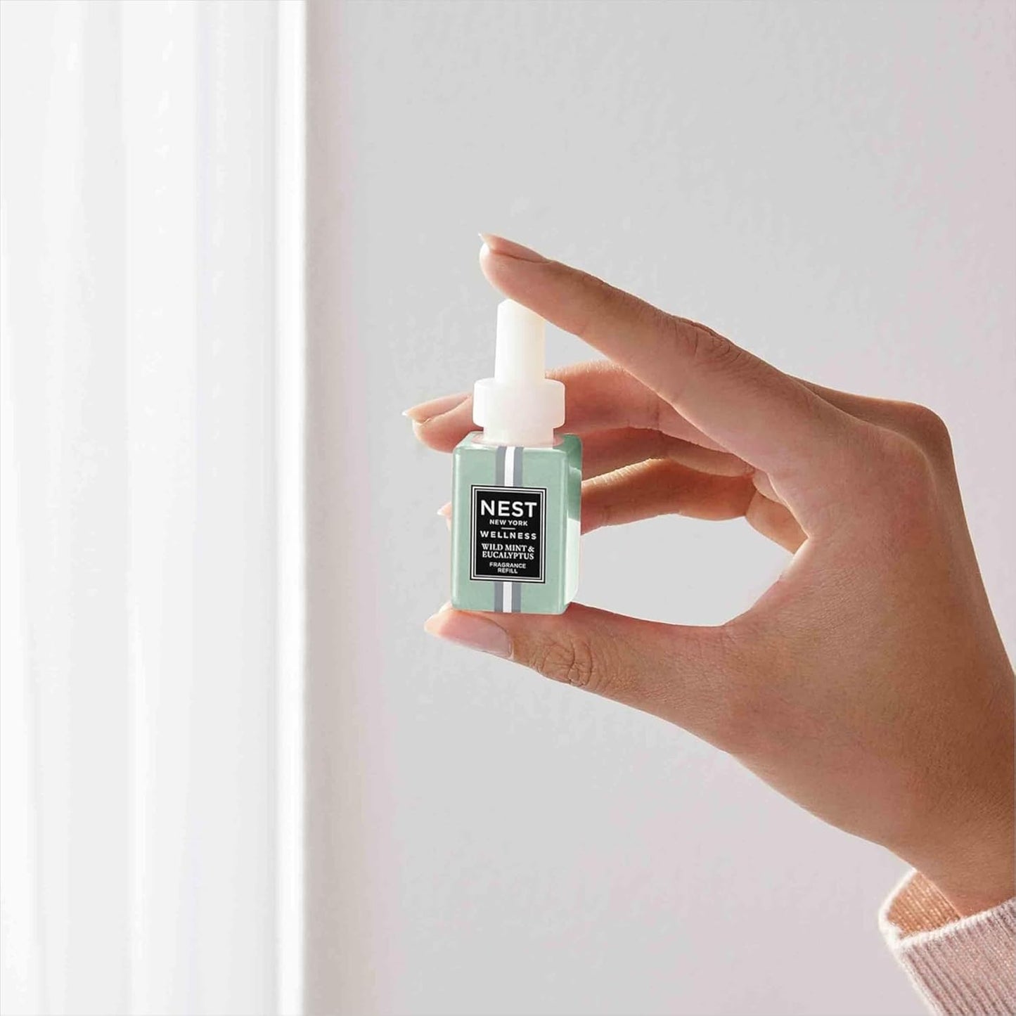 NEST New York Smart Home Fragrance Diffuser Refill Smart Vials, Wild Mint & Eucalyptus - Set of 2 - Designed for NEST x Pura 3 and NEST x Pura 4 Diffusers - Cruelty Free, Vegan