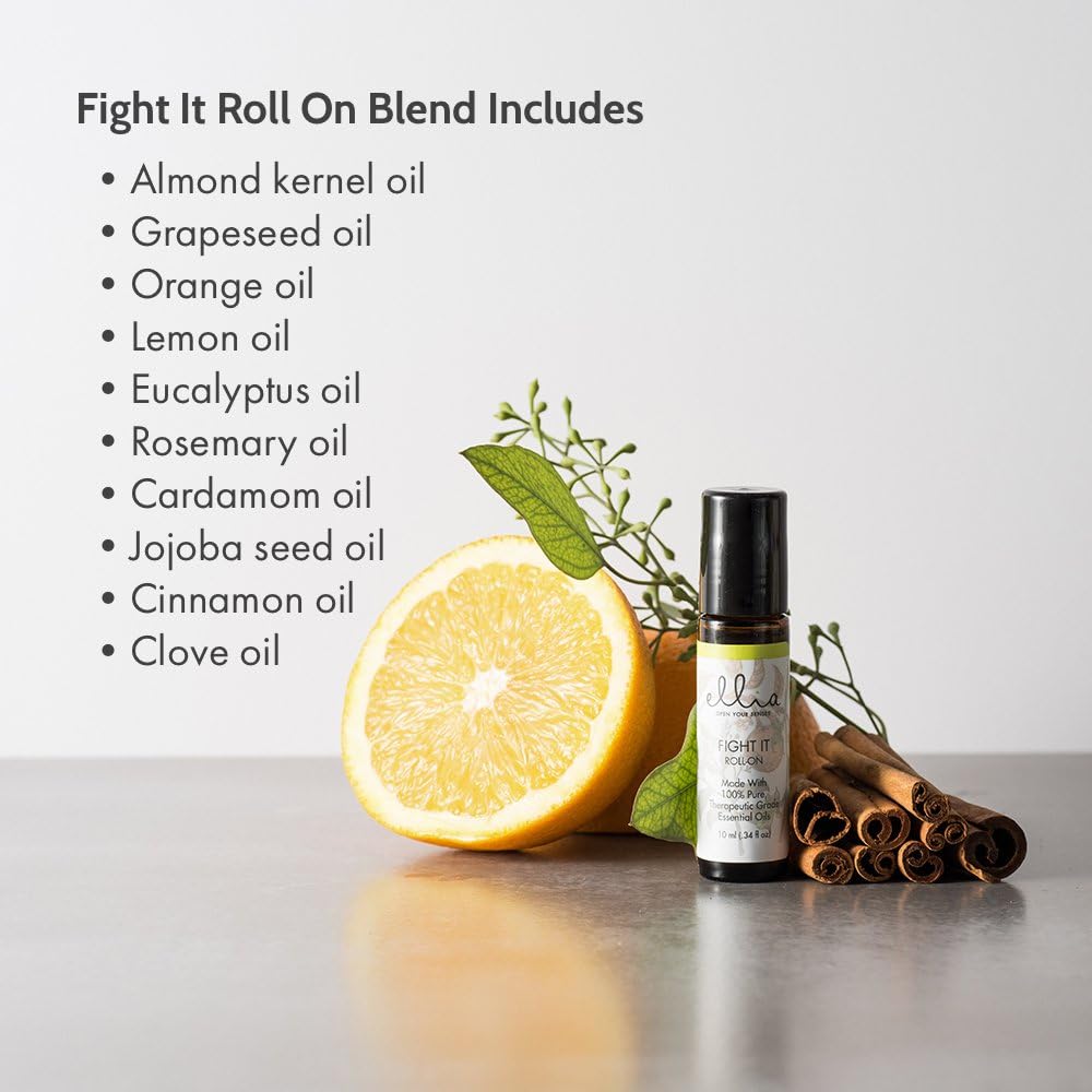 Ellia Essential Oil Roll-On | Fight It Blend| 10ml, 100% Pure, Therapeutic Grade