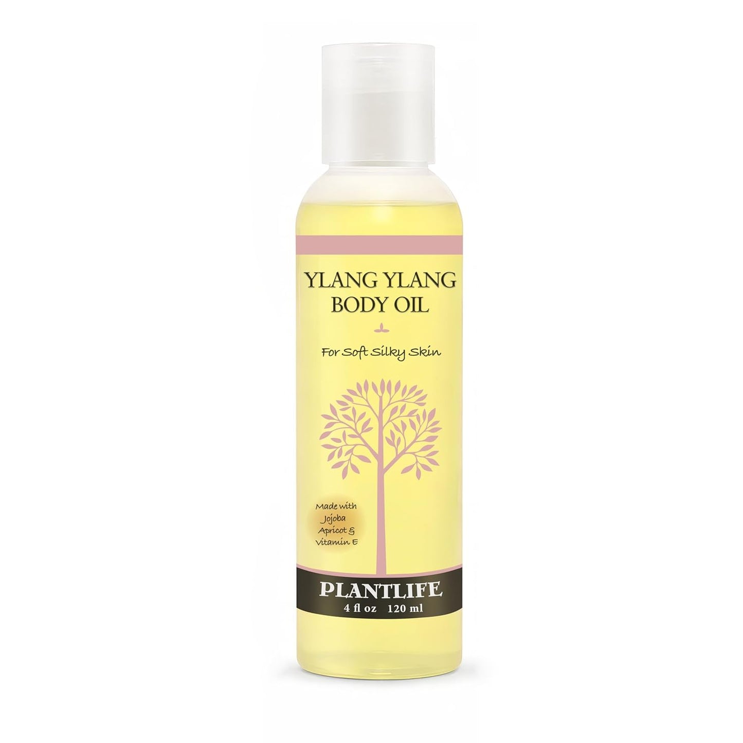 Plantlife Ylang Ylang Body Oil - Moisturizing Natural Body Oil for All Skin Types - Nourishing Dry Skin and Making It Feel Soft and Silky for Women & Men - Bath, Body & Massage Oil - 4oz
