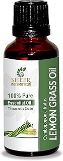 Lemon Grass Oil -(Cymbopogon Citratus)- Essential Oil 100% Pure Natural Undiluted Uncut Therapeutic Grade Oil 0.16 Fl.OZ