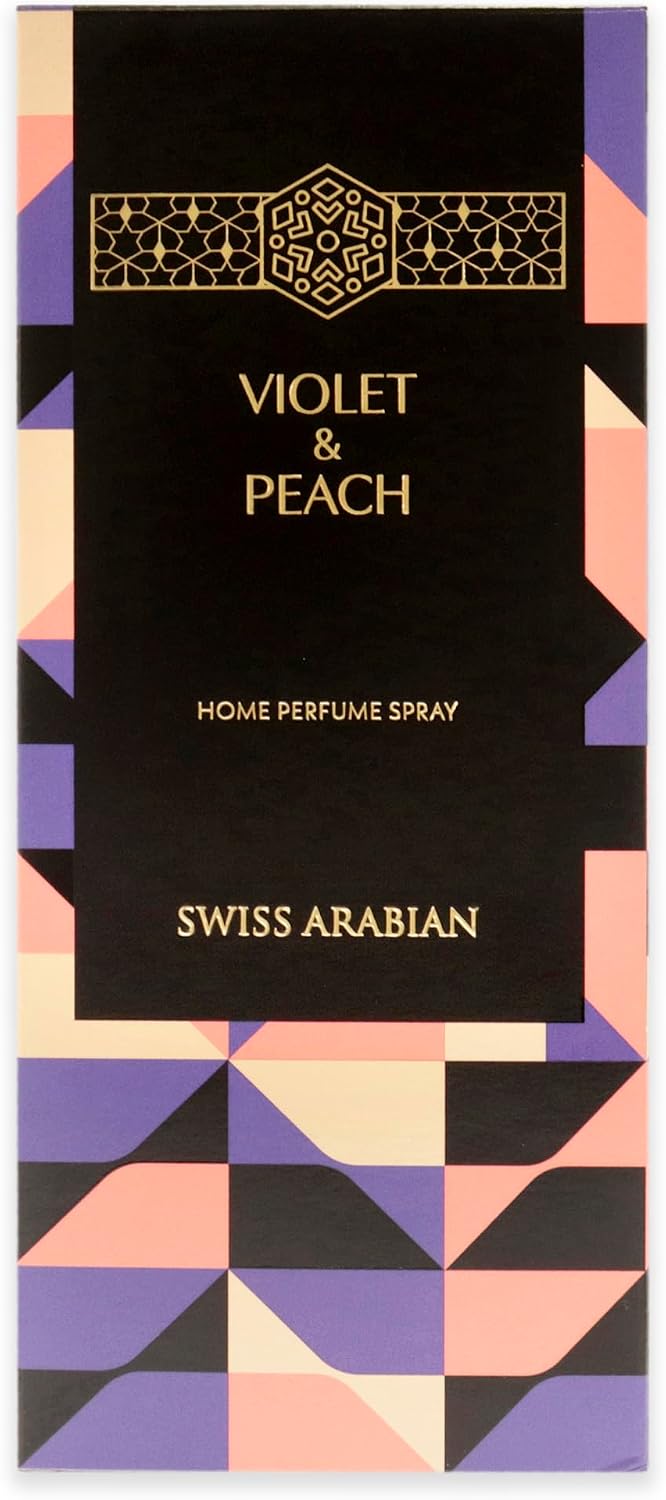 Swiss Arabian Violet and Peach Air Freshener - Luxury Products From Dubai - Lasting Home Fragrance Room Spray - Your Home's Signature Aroma - 10.14 oz