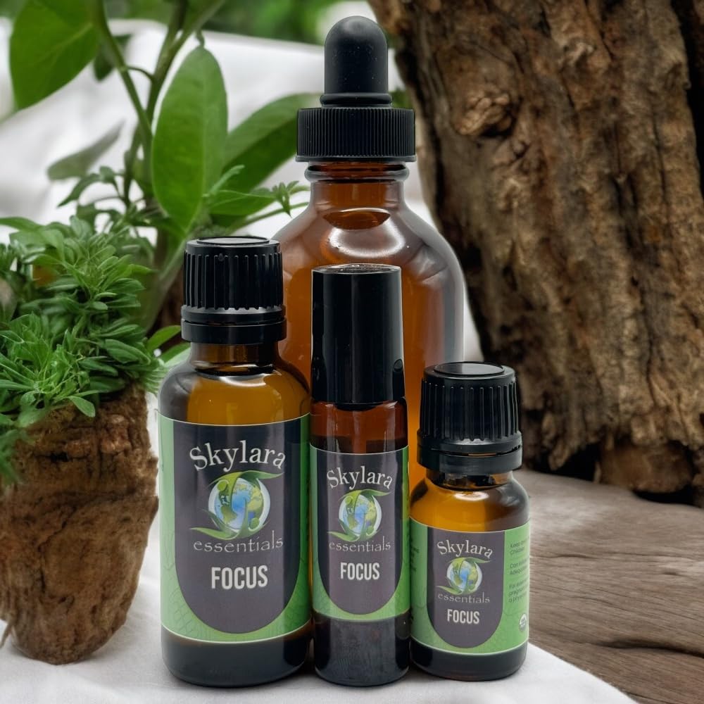 Focus - Organic Essential Oil Blend (Clarity Enhancing) (10ml Roll On)