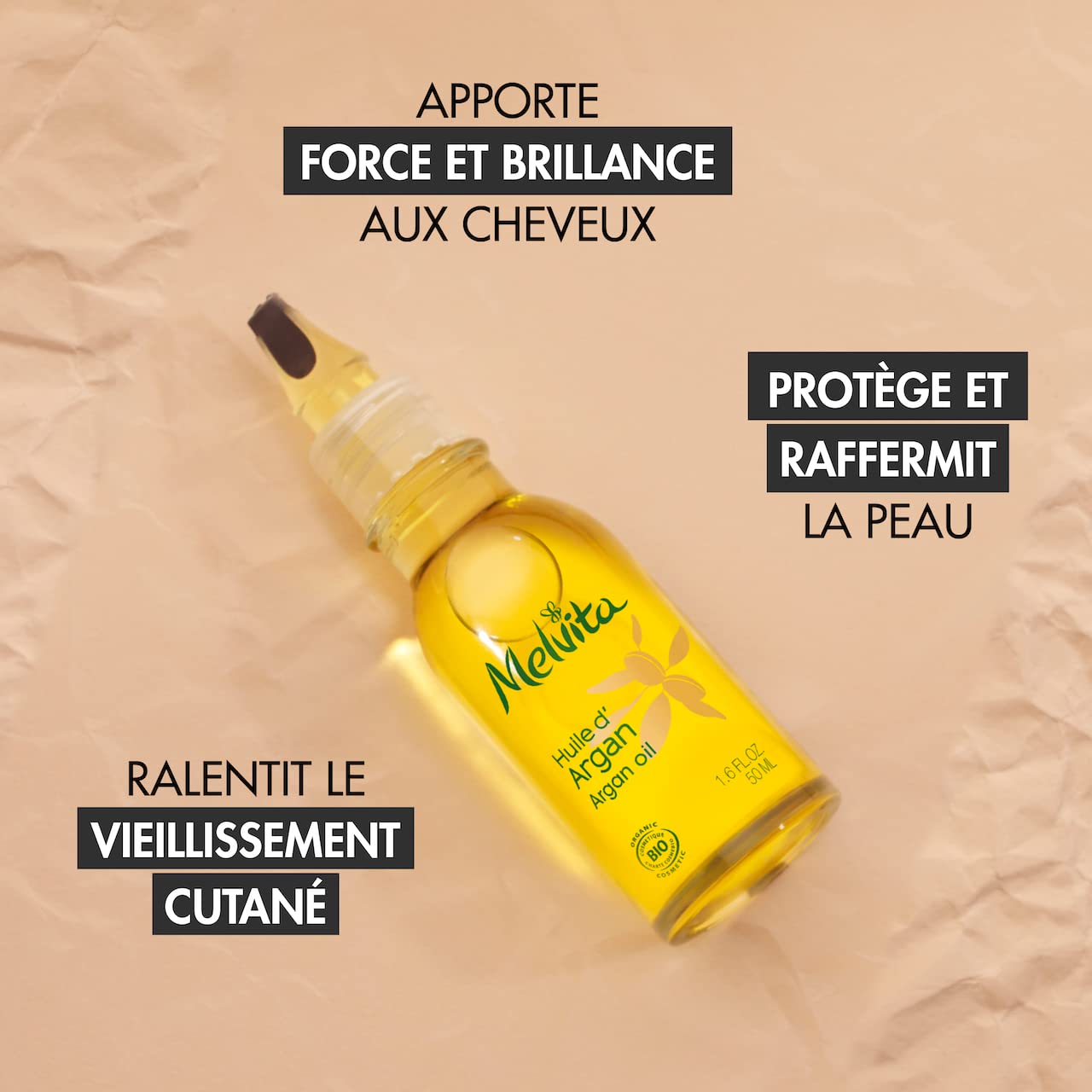 Melvita Argan Oil, 1.7 fl.oz Bottle