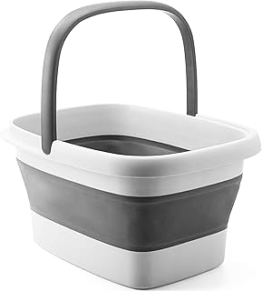 Extra Large Collapsible Foot Bath Soaking Basin Tub: Foot Spa Bucket, Pedicure Foot Spa Products, Soaker Bowl, Foot Care Gift, White The Foot Medic