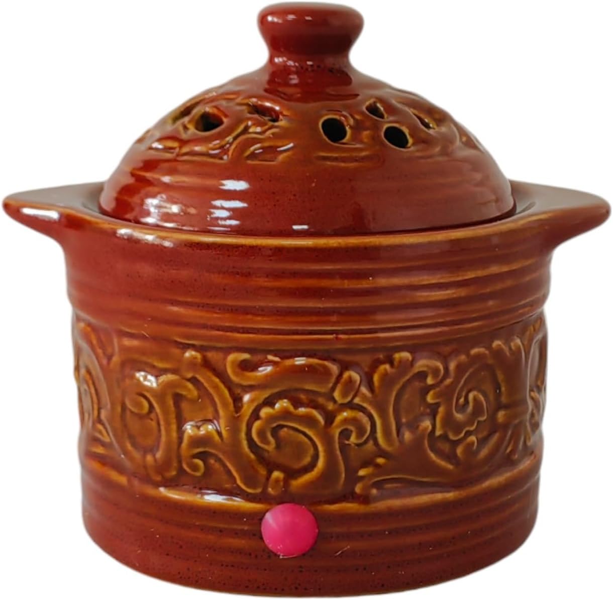 Hosley Red Electric Potpourri Warmer 5.5" High. Ideal Gift for Wedding, Special Occasions, Spa, Aromatherapy, Reiki, Meditation Settings and Home Office. O3