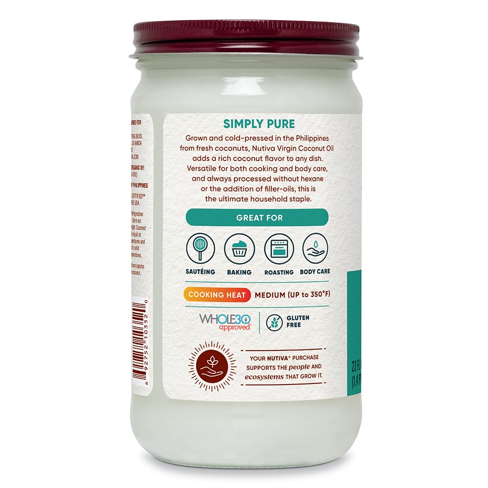 Nutiva, Oil Coconut Virgin Organic, 23 Fl Oz