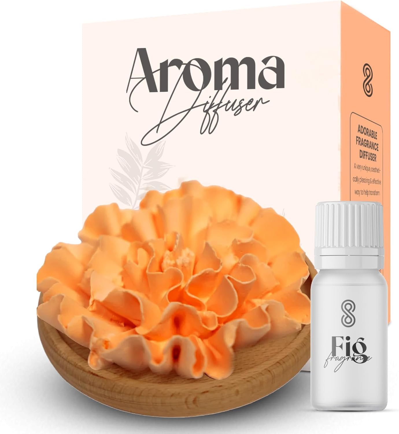 HOME ARCHIVE Aroma Diffuser with Aromatherapy Fragrant Oil Diffusers for Home Room Decor Fig Fragrance (Carnation Flower (Orange))