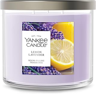 Yankee Candle Lemon Lavender Scented Candle, 14.5oz 3-Wick Candle Jar, Up to 40 Hours Burn Time, Giftable