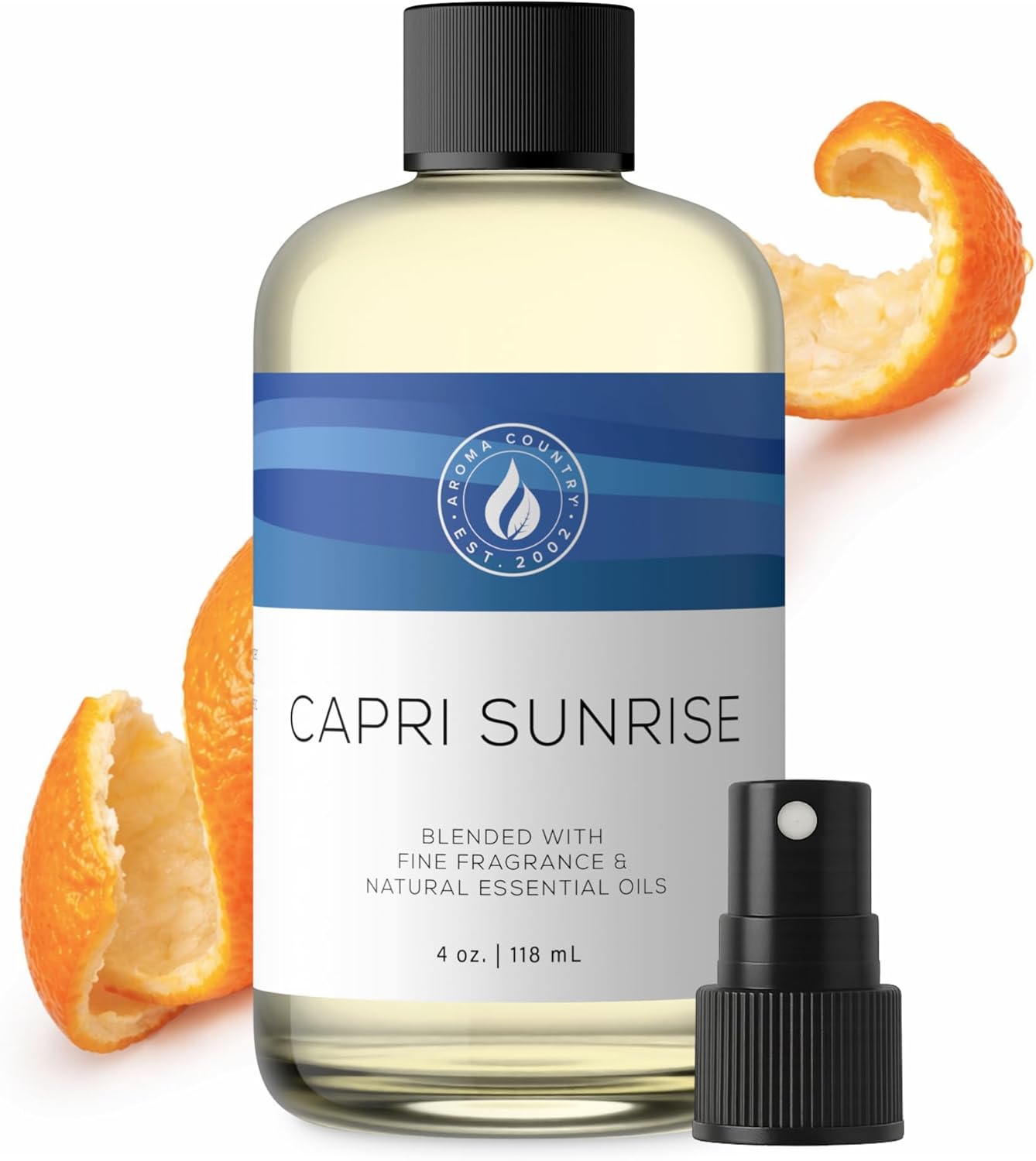 Aroma Country Capri Sunrise Diffuser Oil - Volcano Inspired - Luxury Essential Oils for Diffuser Refill & Air Freshener Room Spray, Long-Lasting, Natural Home Fragrance for Scent Machines (4 Fl oz)