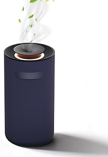 Aromabot Waterless Essential Oil Diffuser, Smart Portable Nebulizing Waterless Diffuser for Car, Home, or Office – Dual Mist Modes, Comfort Fabric Wrapping Process, Rechargeable Battery, LED Light