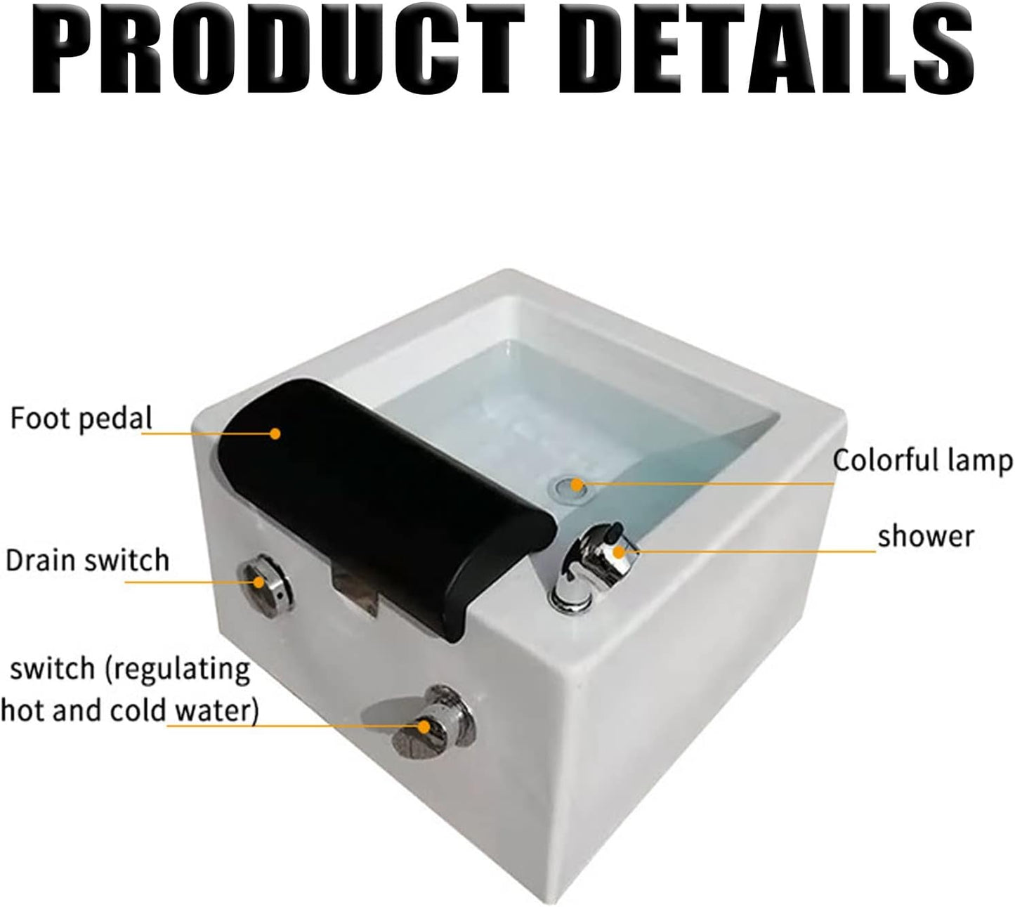Water Foot Massager Bubble Bath with Temperature Control Switch for Soothe & Relax Tired Feet - Foot tub for Soaking feet, Foot Care, Color Light