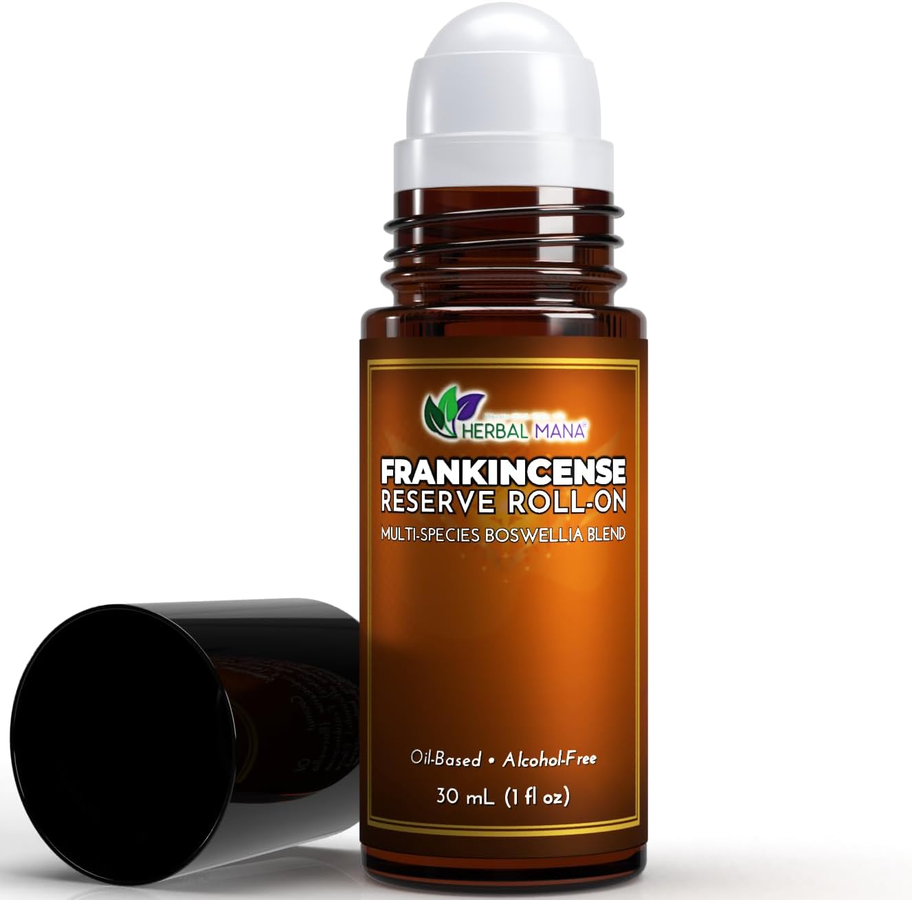 Frankincense Reserve Essential Oil Roll-On, 30mL (1 fl oz) – Deep Resin Blend with CO2 Extracts – Pre-Diluted in Fractionated Coconut Oil (FCO) – Oil-Based, Alcohol-Free Aromatherapy Roller