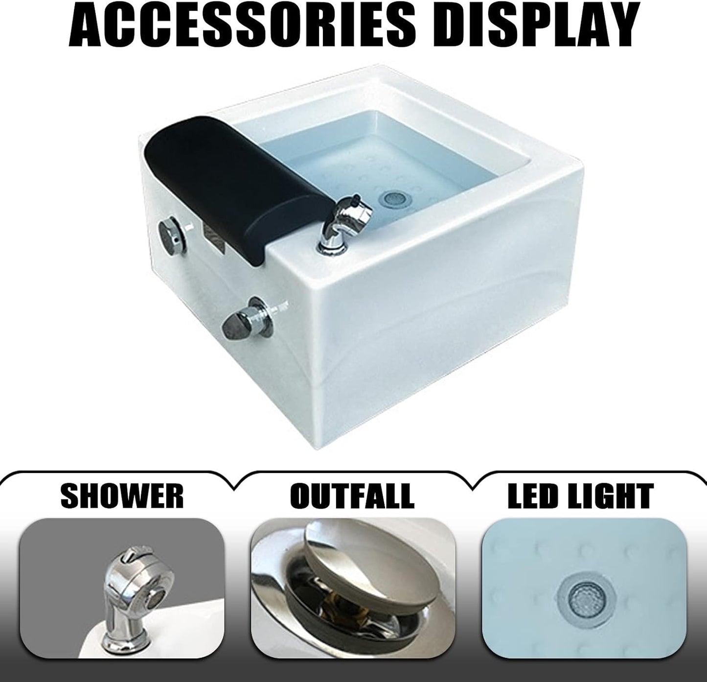 Water Foot Massager Bubble Bath with Temperature Control Switch for Soothe & Relax Tired Feet - Foot tub for Soaking feet, Foot Care, Color Light