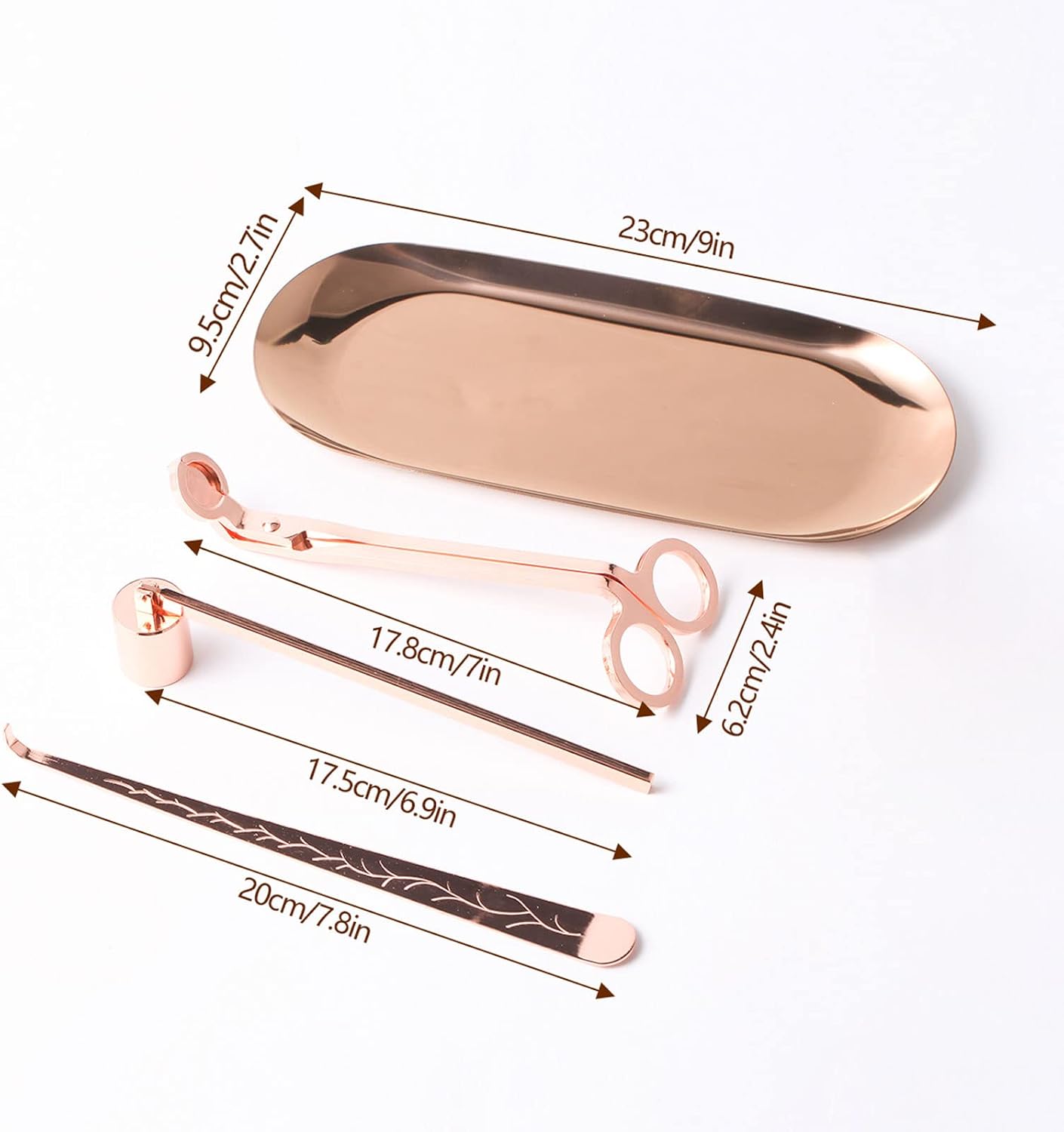 BOOWAN NICOLE 4 Pcs Candle Trimmer Set, Candles Wick Cutter, Snuffer, Candle Wick Dipper Accessory, Suitable for Dating, House or Church Decor
