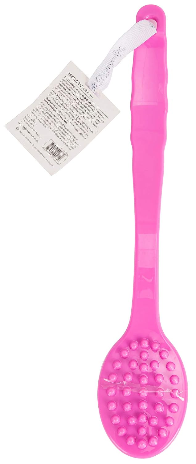 Clean Logic Bristle Bath Brush, Pink