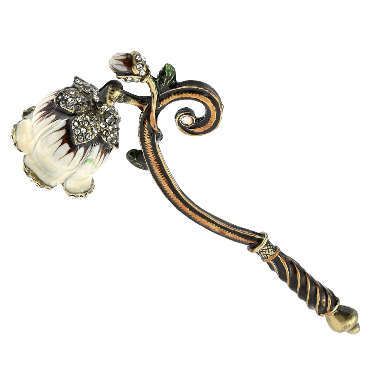 Flower Candle Snuffer, Vintage Design Exquisite Candle Accessory, Candle Extinguisher Flame with Long Handle Putting Out Fire