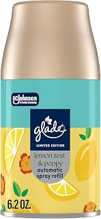 Glade Automatic Spray Refill, Lemon Zest & Poppy, Scented Air Freshener for Home and Bathroom, 6.2 Oz