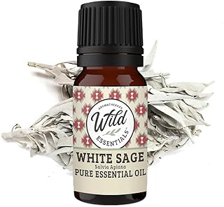 Wild Essentials White Sage 100% Pure Essential Oil - 10ml, Premium Grade, Made and Bottled in The USA, Cleansing, Purifying, Relaxing