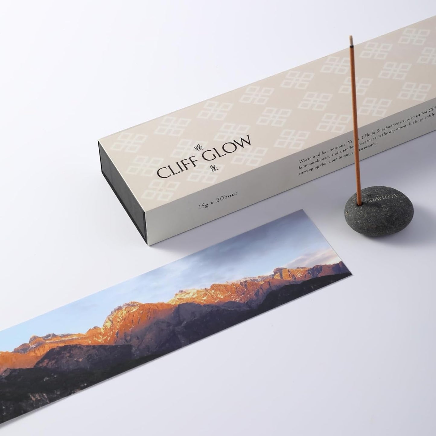 100% Natural Incense Sticks with Holder, Rare Cliff Cypress Incense from Shangri-La for Inner Harmony & Balance Support, 40-Minute Burn, Low Smoke, Non-Toxic, Gifts for Women
