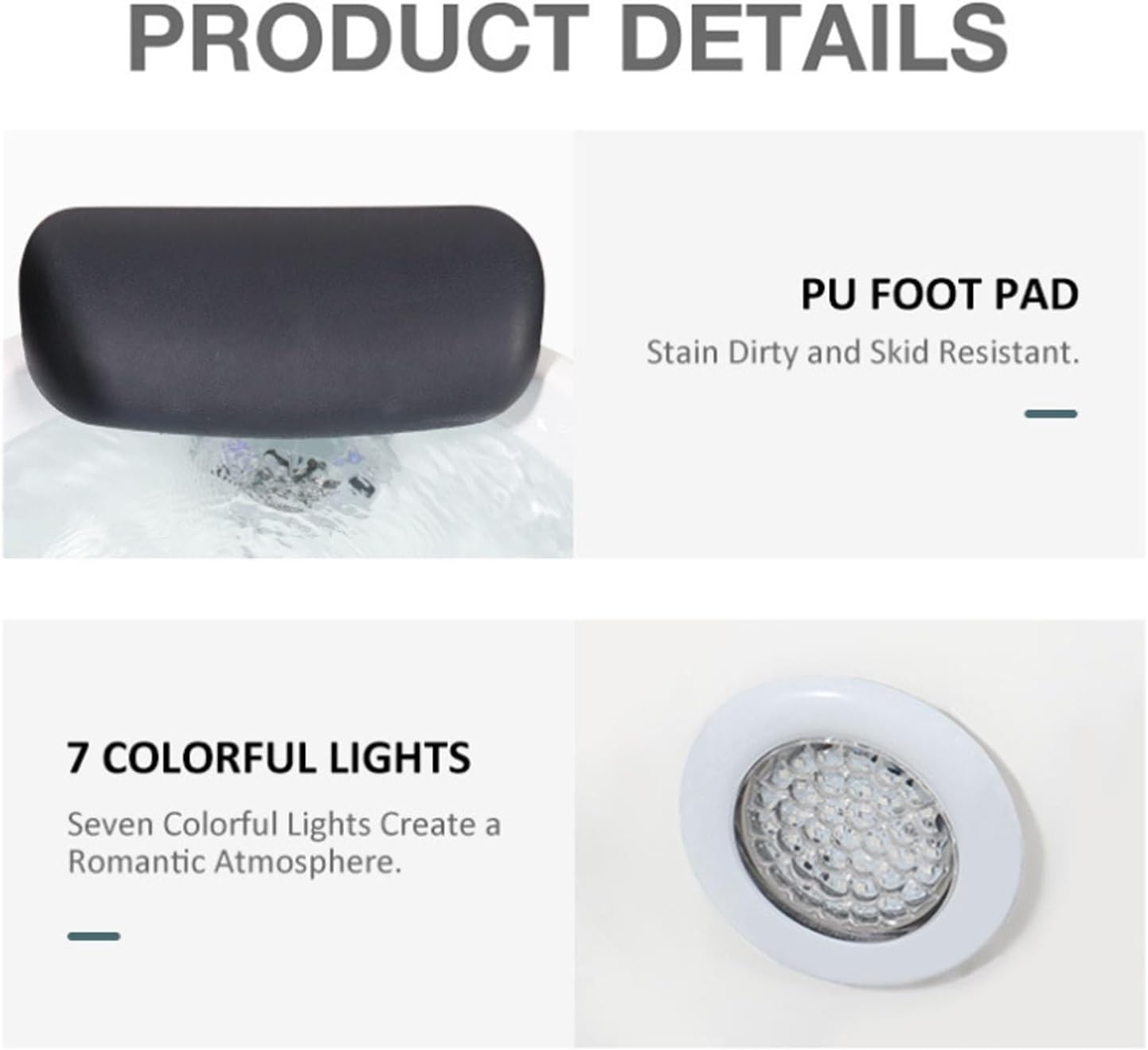 Foot Massager Bath - Hydromassage with Bubbles and Vibration for Stress Relief, Relaxation, and Pedicure