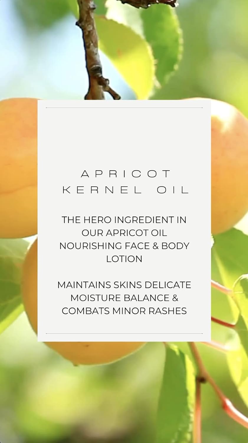 VIVAIODAYS Certified Organic Apricot Oil Nurishing Face & Body Lotion for Baby & Family, Gentle Hydration even for Sensitive Skin, 3.4 fl. oz.